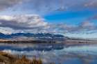 Wetlands below Mount Powell in the Flint Creek Range in Warm Springs, Montana, USA. Art Print